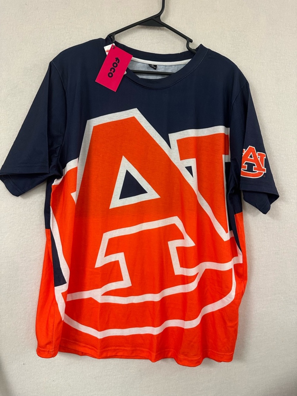 Auburn Tigers T Shirt Mens XL Extra Large Foco Graphic Tee Color Block NWT
